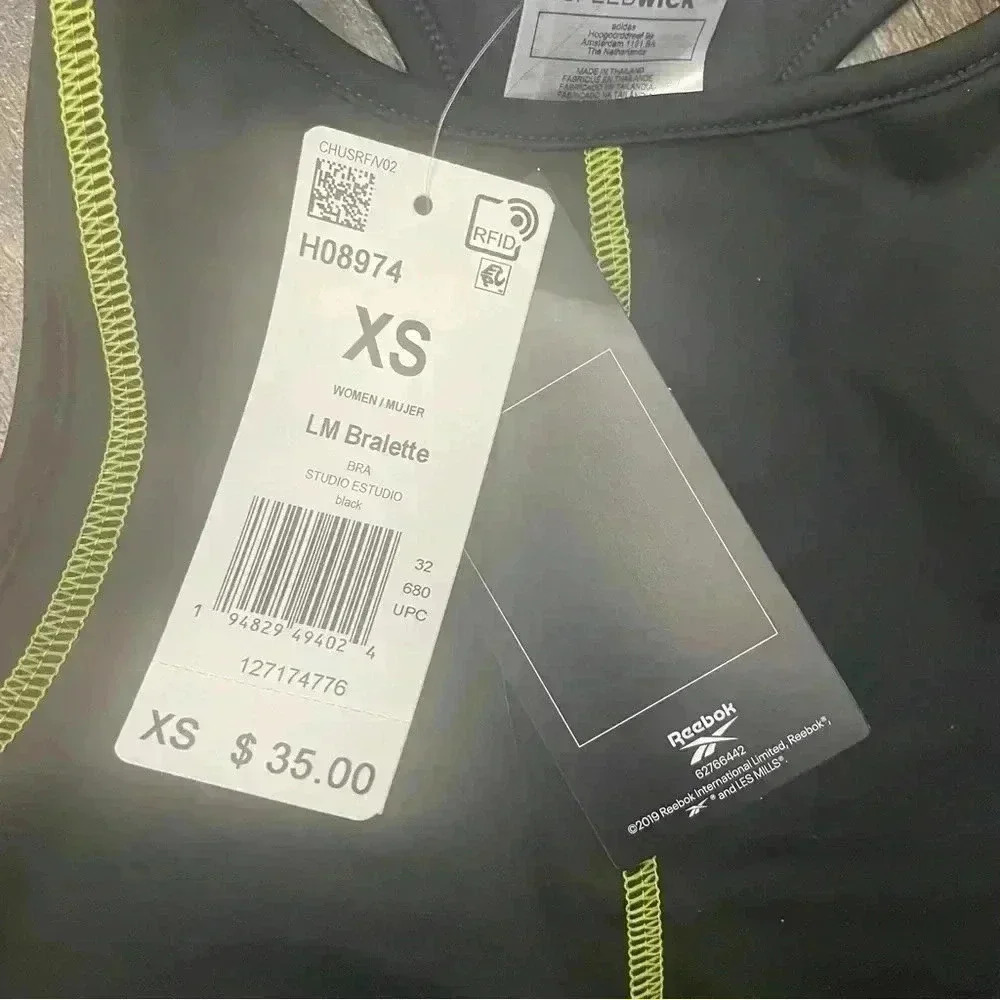 Reebok Les Mills High Neck Sports Bra-Crop Top size XS - Picture 5 of 5